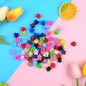 12Pcs Tiny Colorful Daisy Hair Clips Cute Hair Set For Girls