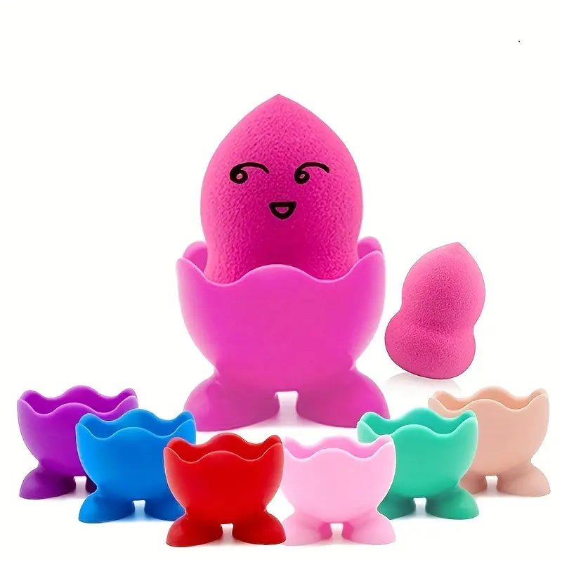 1 Pcs Reusable Silicone Egg Holder Cup