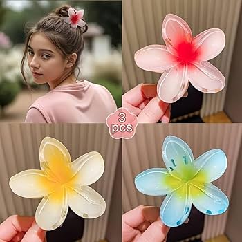 3Pcs Pretty Flower Hair Clips For Kids & Girls