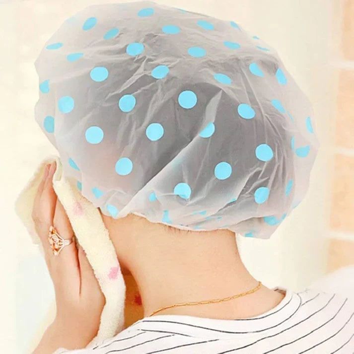 Triple Pack Reusable Waterproof Shower Caps