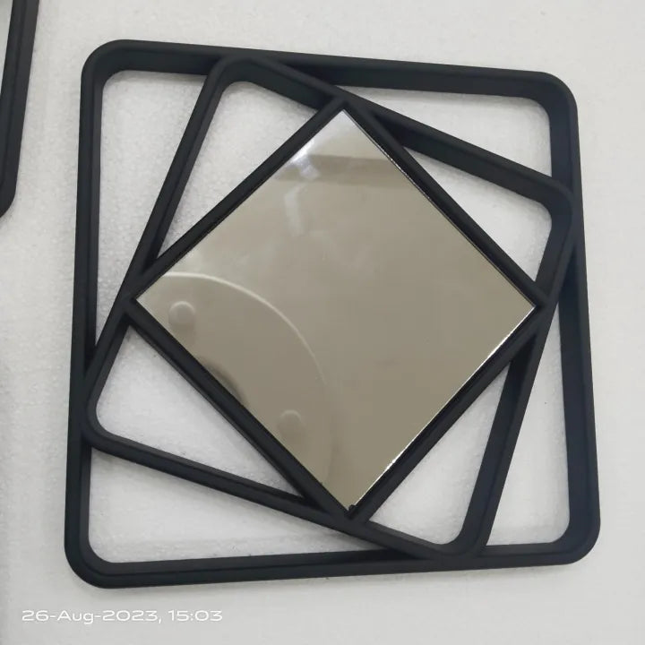 3-Piece Hexagon Wall Mirror Set, 6x6 Inch
