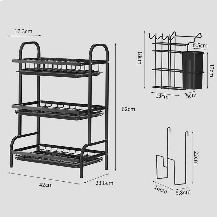 Space-Saving Dish Organizer With Multi-Level Design