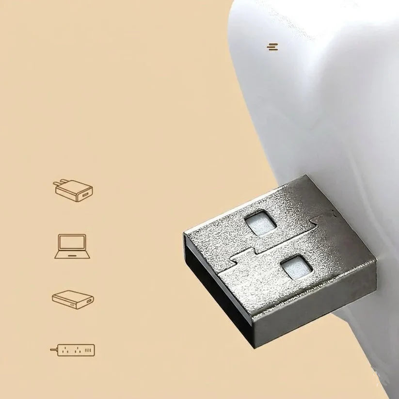 USB Crystal Glow Star Night Light