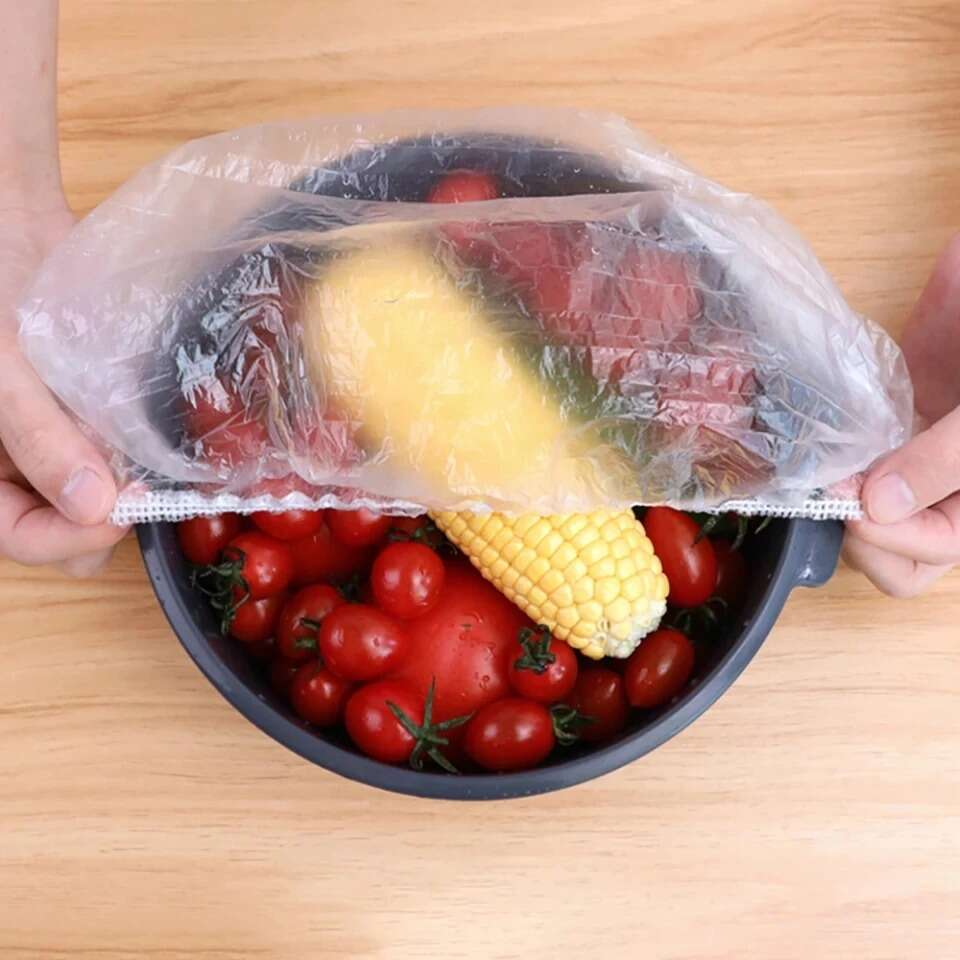 100Pcs Disposable Plastic food Wrap