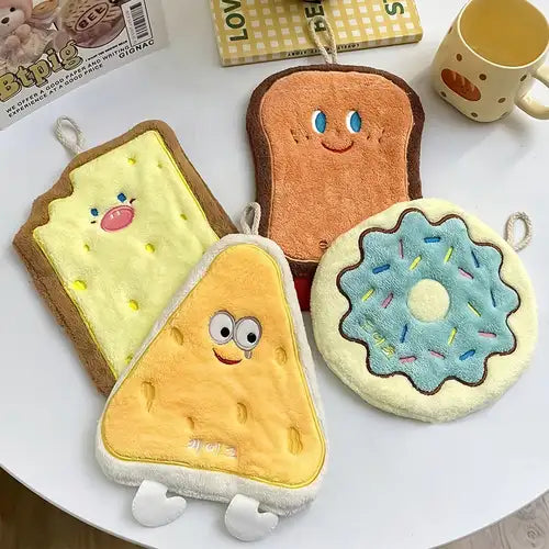 1Pcs Cartoon Kitchen Towel With Soft Fabric