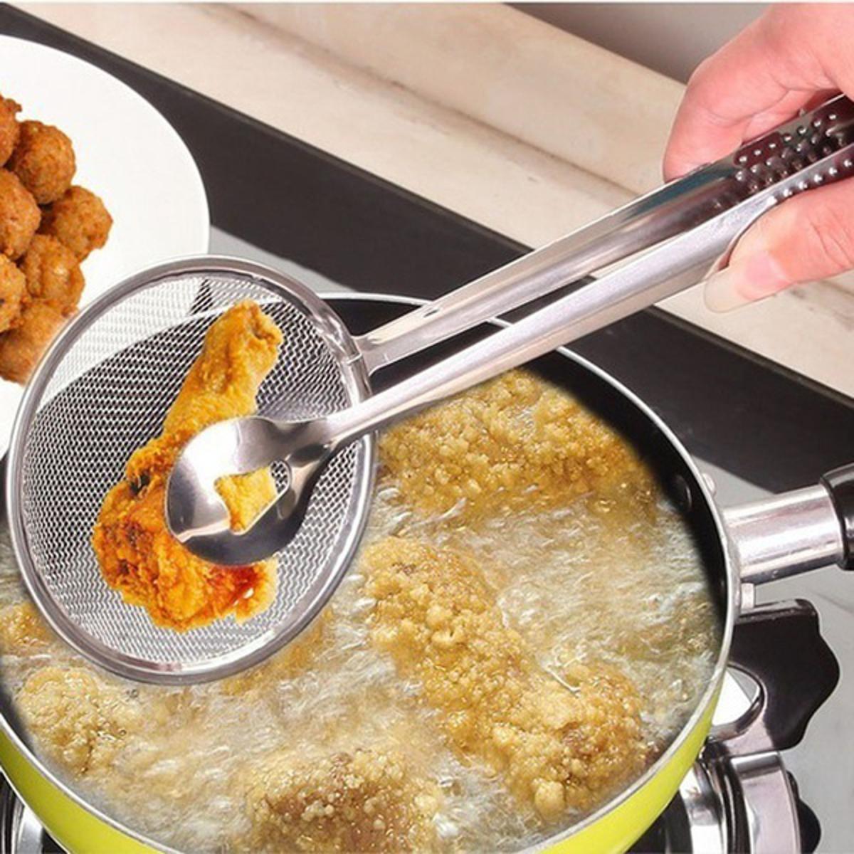 2 In 1 Frying & Straining Tool