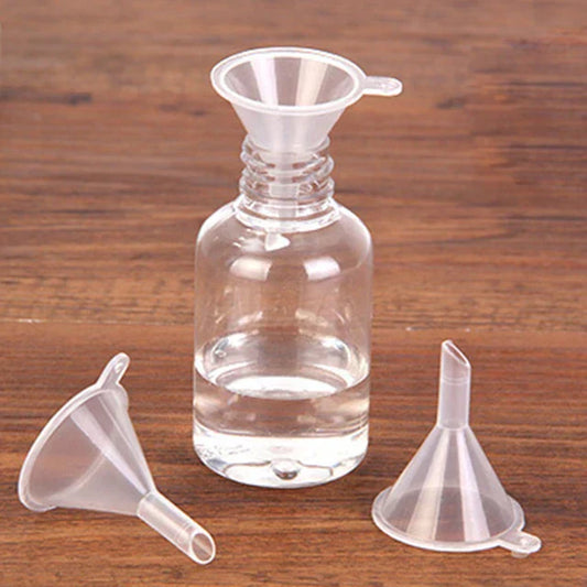 3Pack Mini Plastic Funnels Transparent