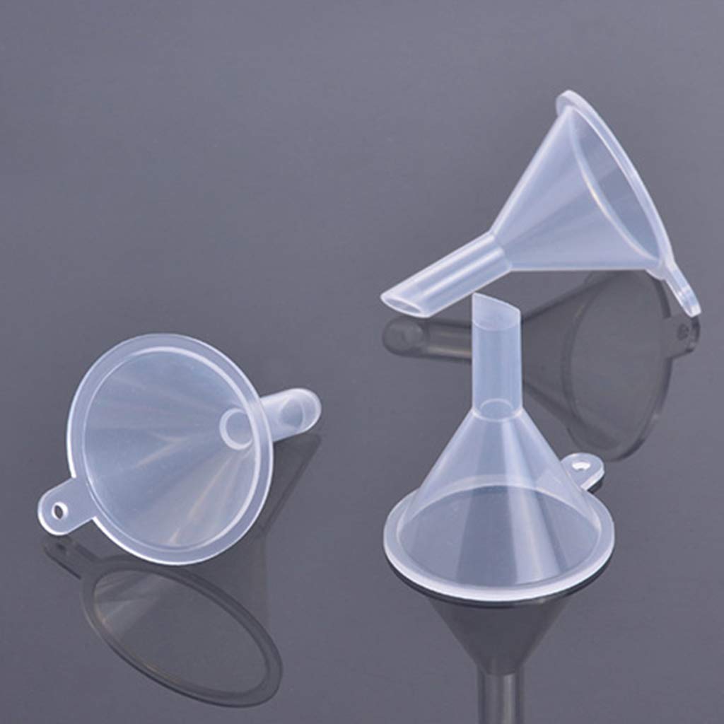 3Pack Mini Plastic Funnels Transparent