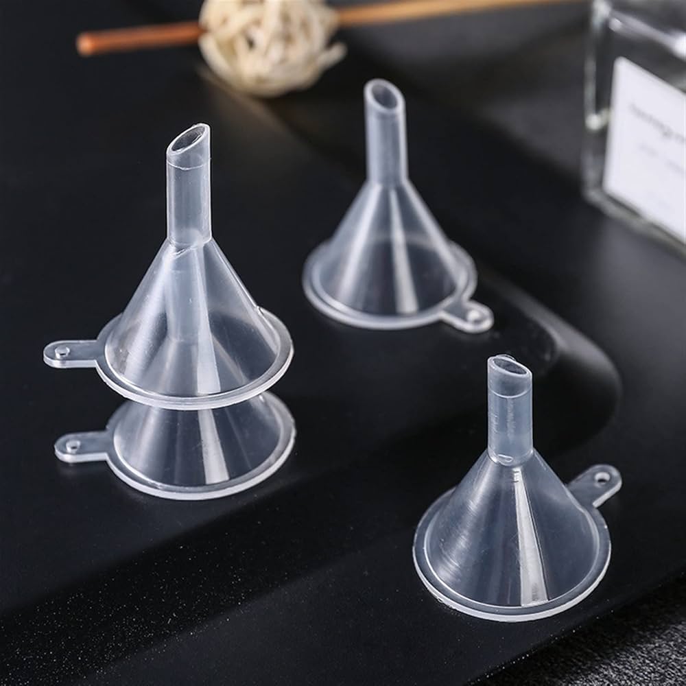 3Pack Mini Plastic Funnels Transparent