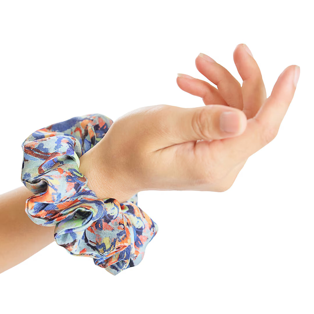 3Pcs Fun Colorful Silk Scrunchies For Girls