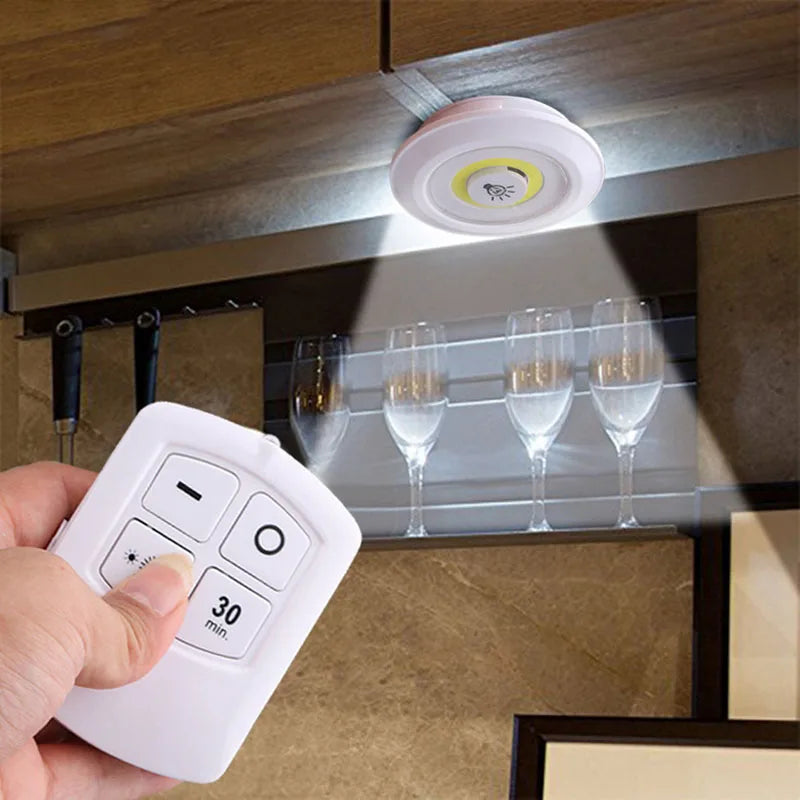 3 Pcs Wireless LED Closet Lights With Remote Control