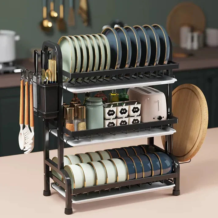 Space-Saving Dish Organizer With Multi-Level Design