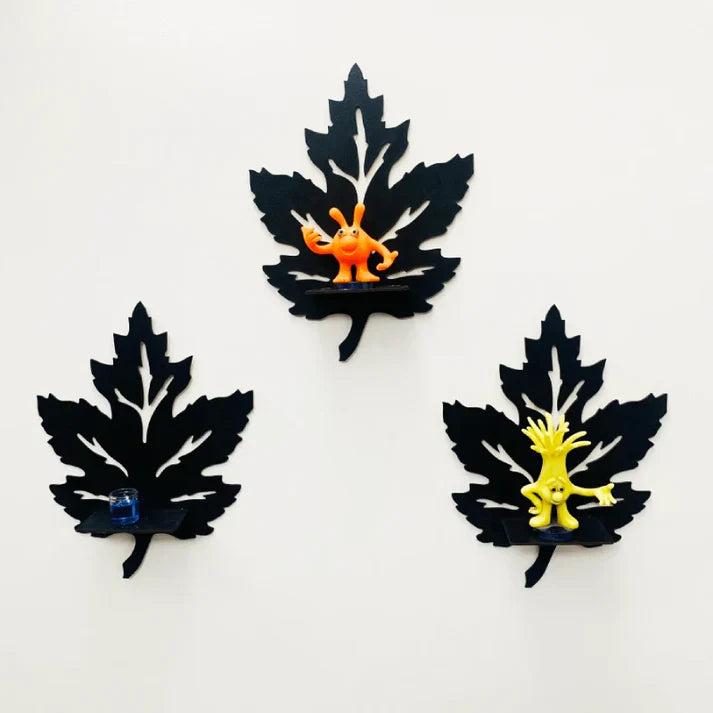 4-Piece Nature Leaf Décor Shelves – 6 Inch