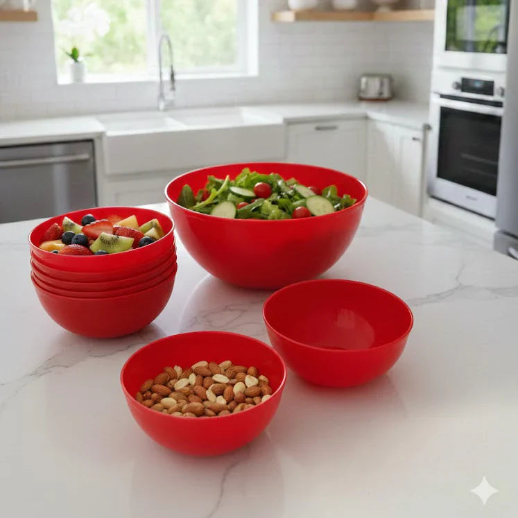 5Pcs Simple Dining Bowls For Everyday Use