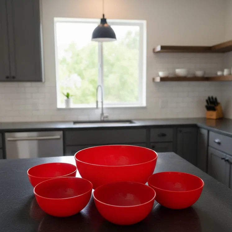 5Pcs Simple Dining Bowls For Everyday Use