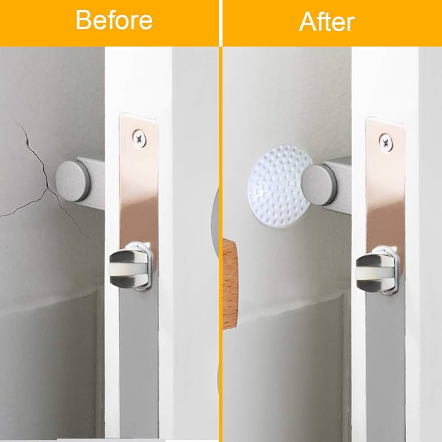5Pcs Durable Rubber Wall Pads With Strong Adhesion