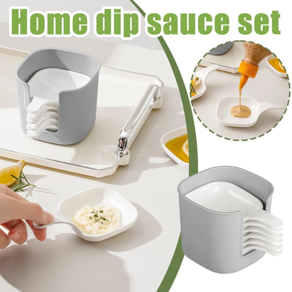 6Pcs Sauce Dish Set to Clean & Reusable