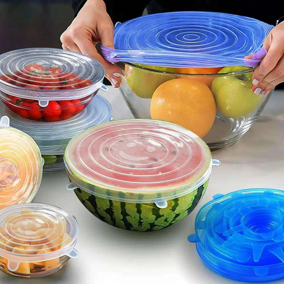 6Pack Reusable Silicone Stretch Lids