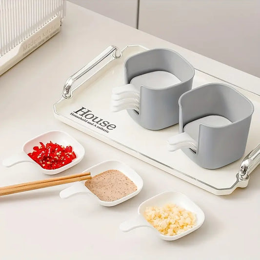 6Pcs Sauce Dish Set to Clean & Reusable