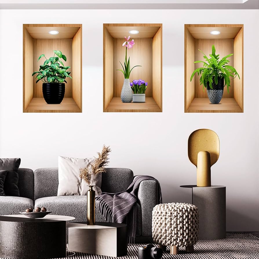 Wooden Greenery Stickers (Set of 3)
