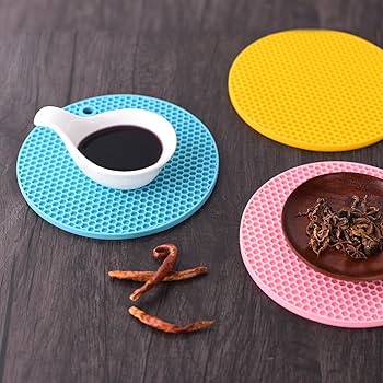 Round Silicone Heat Resistant Pot Mat (Multicolor)