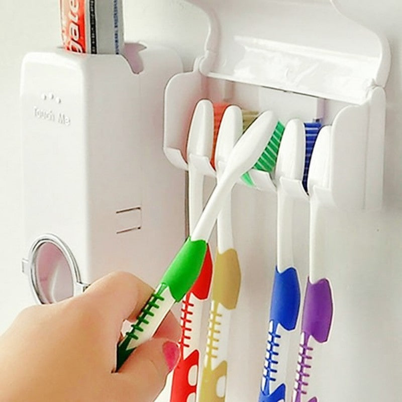 Automatic Toothpaste Dispenser With Brush Holder