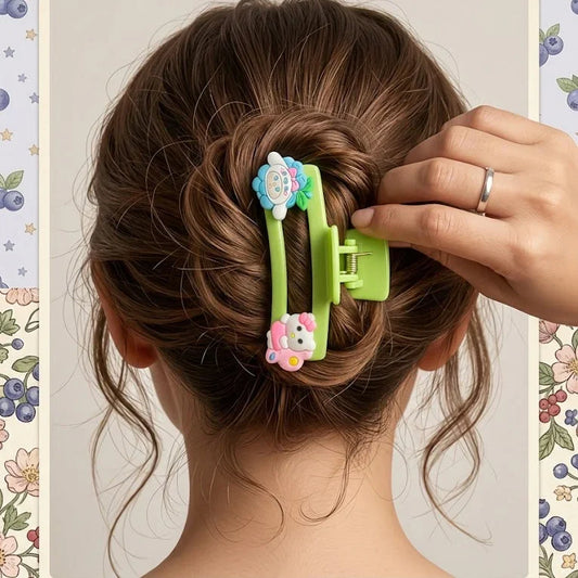 1Pc Trendy Figure Hair Clip Lovely Girls Hair Decor