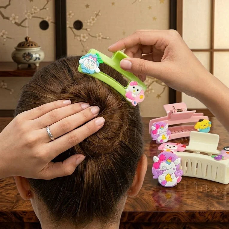 1Pc Trendy Figure Hair Clip Lovely Girls Hair Decor
