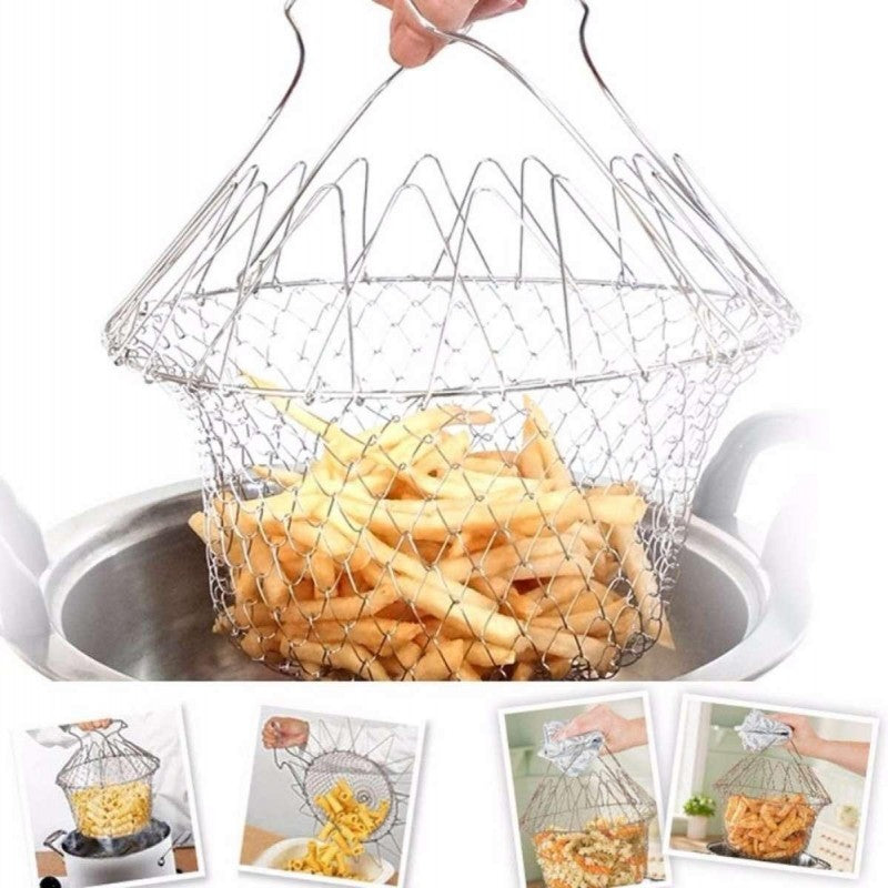 Chef Basket Fry Strainer Frying, Boiling & Straining