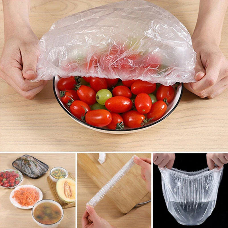 100Pcs Disposable Plastic food Wrap