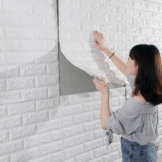 3 Pcs Removable Brick Wall Panels Peel & Stick