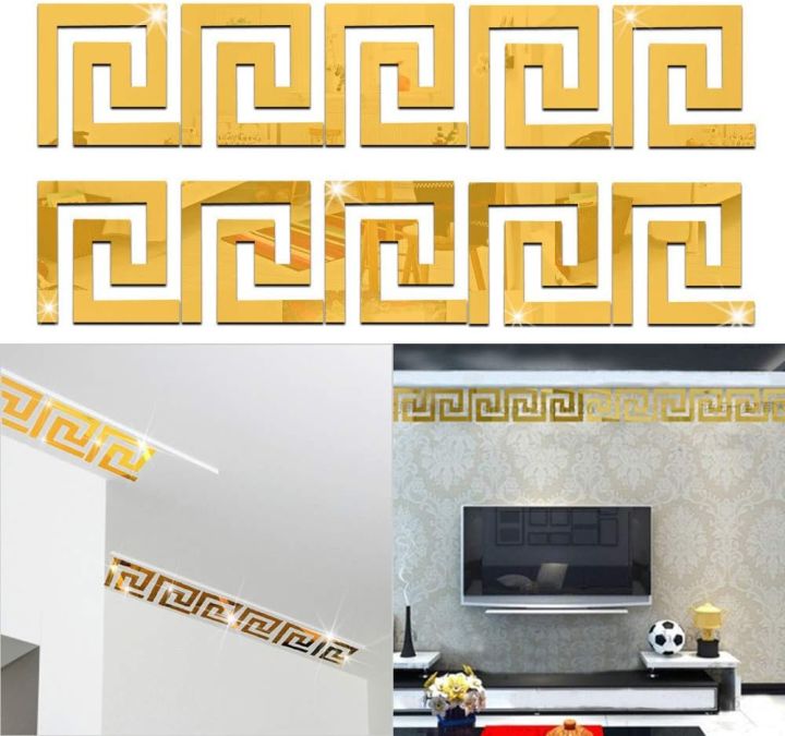 Acrylic Edge Tiles – Offset Stripe Design (3x3 inch)