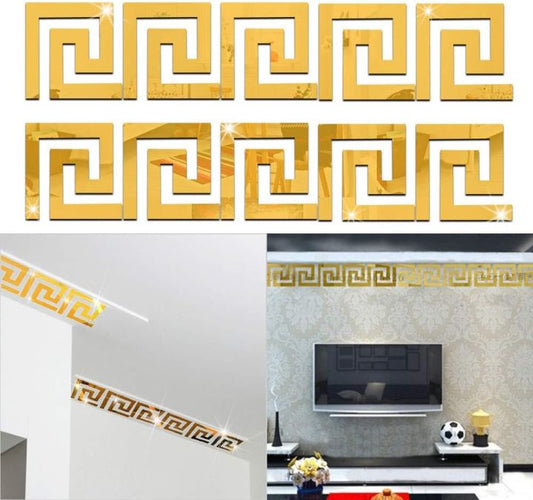 Acrylic Edge Tiles – Offset Stripe Design (3x3 inch)