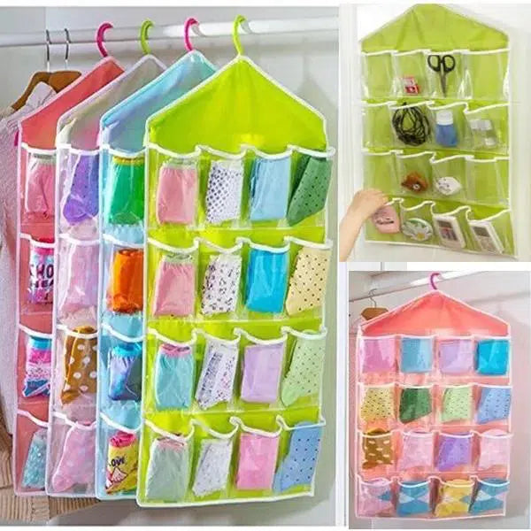Pack Of 3 16 Pocket Hanging Organizer