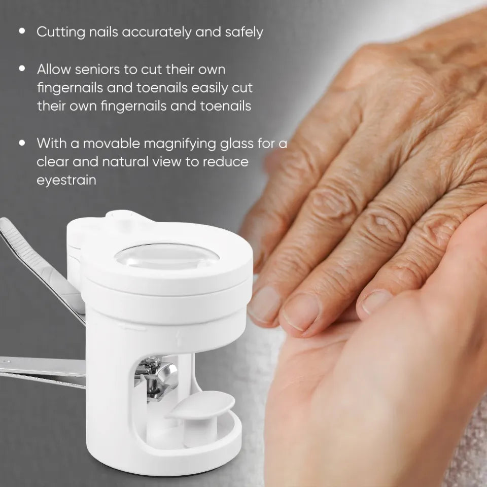 Rechargeable LED Nail Clipper With Magnifier