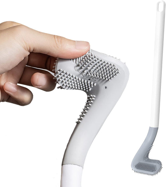 Hockey Style Toilet Cleaning Brush With Strong Bristles