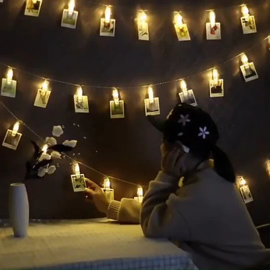 GlowFrame Photo Hanging Lights clips