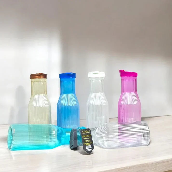 Reusable Plastic Bottle – Linear Pattern – 1PC