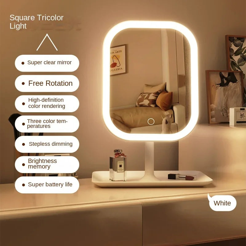 Makeup Mirror With LED Lighting & USB Plug-In