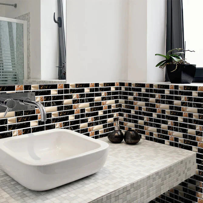 Rustic Wood Tile Stickers – 24 PCS | Self-Adhesive | Water-Resistant (7X4.5 Inch)
