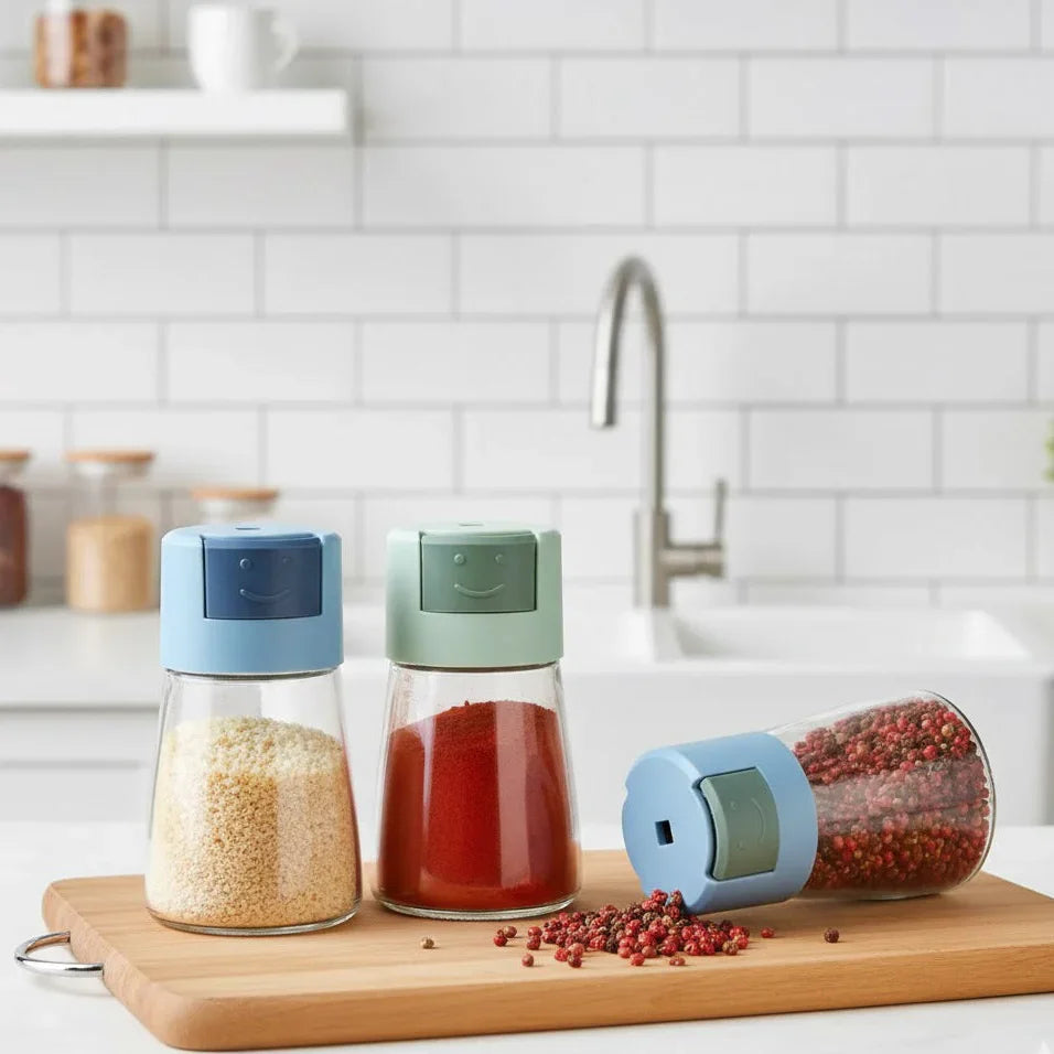4Pcs Spice & Oil Set Countertop Storage