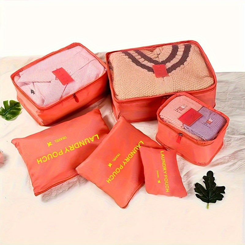 6PCS Travel Storage Organizer Set Packing Cubes For Suitcases