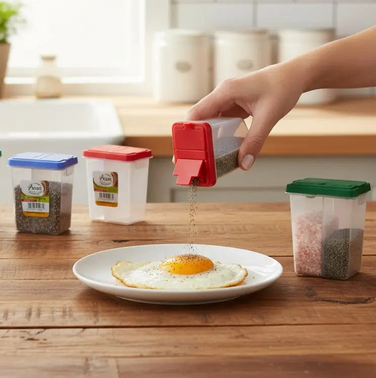 Salt & Pepper Shaker Compact 2 In 1