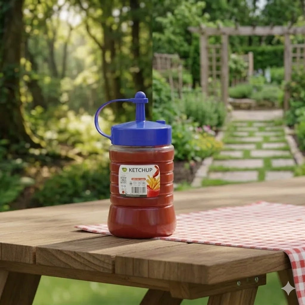 Reusable Plastic Sauce Dispenser For BBQ & Salad