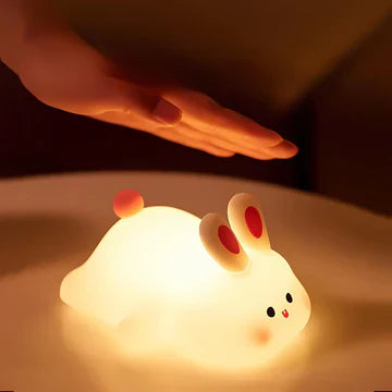 Cute Rabbit Silicone Lamp For Bedroom Décor Light