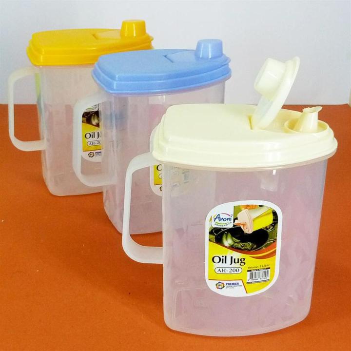 Transparent Oil Storage Jug 1 Liter