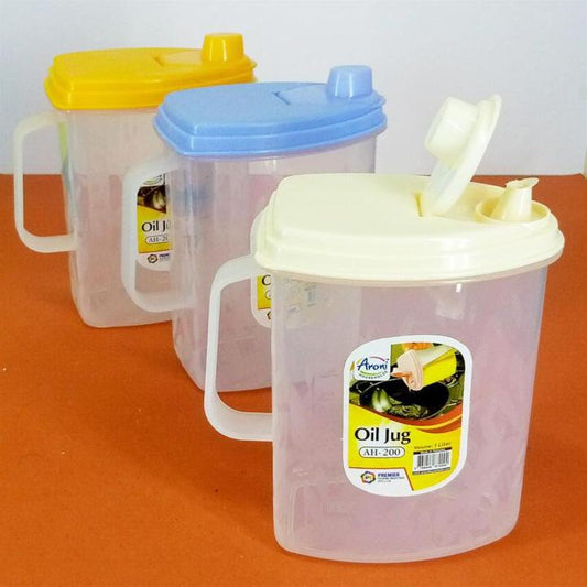 Transparent Oil Storage Jug 1 Liter