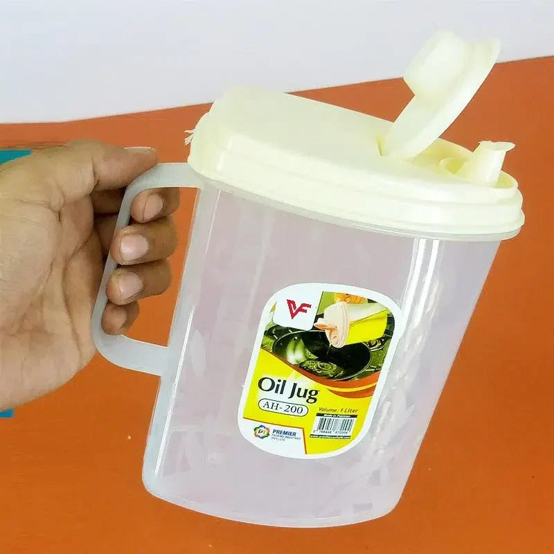 Transparent Oil Storage Jug 1 Liter