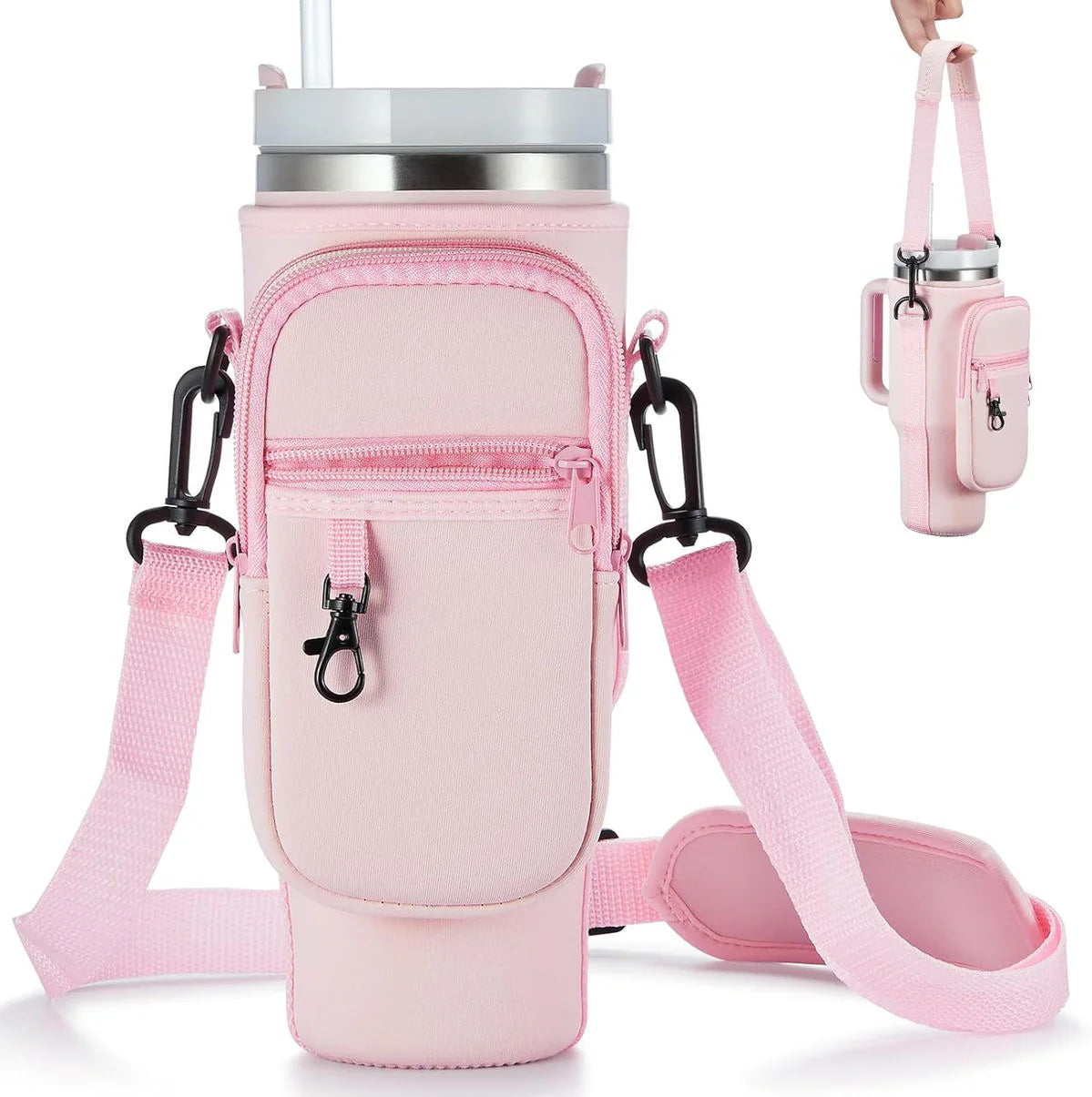 Crossbody Tumbler Carry Bag With Phone Holder