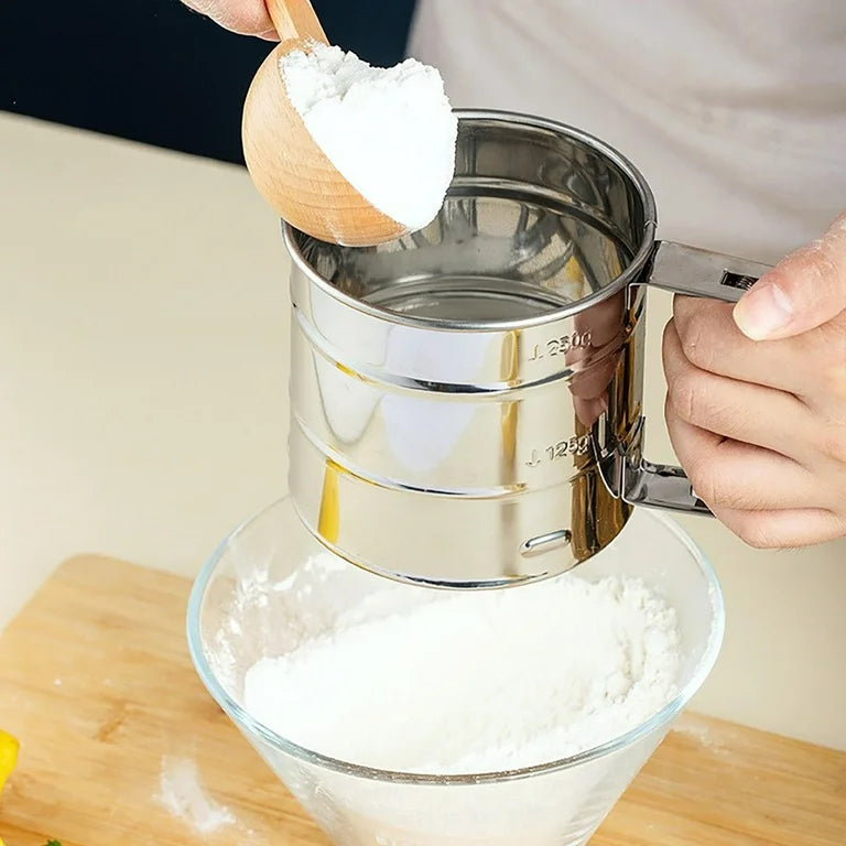 Stainless Steel Handheld Flour Sieve Cup